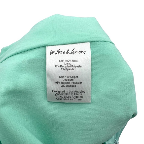 For Love & Lemons Womens Marie Cutout Mini Skirt Aqua Blue Size XXS - Picture 11 of 12